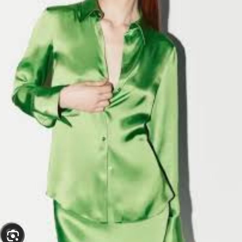 NWT Massimo Dutti green blouse size 4